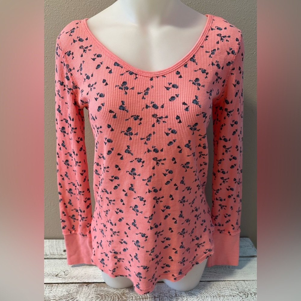 NWOT - We The Free by Free People Floral Pattern Waffle-Knit Top